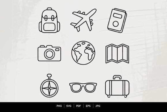 Download Continuous Line Travel Icon Set - Travel Collection