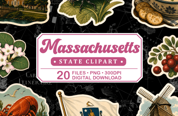 Download Massachusetts Vintage Travel Clipart - Travel Collection