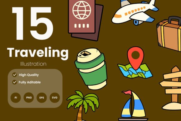 Download Traveling Illustration Pack - Travel Collection