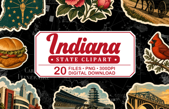 Download Indiana Vintage Travel Clipart - Travel Collection