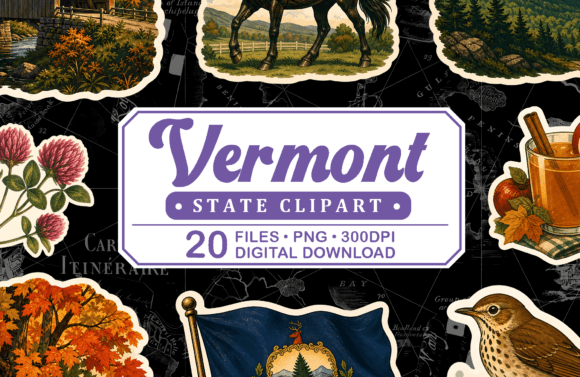 Download Vermont Vintage Travel Clipart - Travel Collection