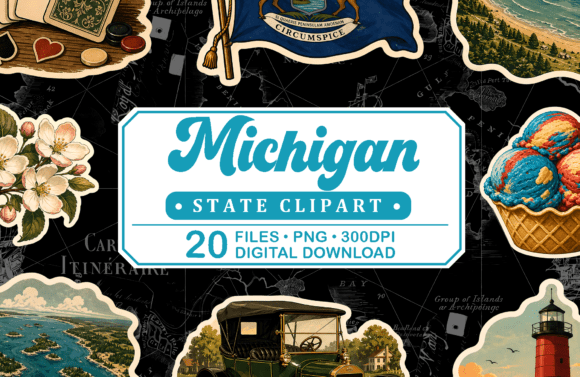 Download Michigan Vintage Travel Clipart - Travel Collection