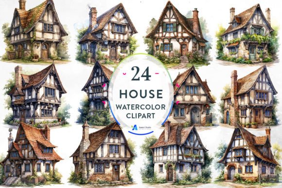 Download Watercolor House Clipart - Watercolor house Collection