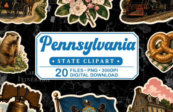 Download Pennsylvania Vintage Travel Clipart - Travel Collection