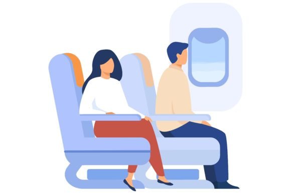 Download Passengers Traveling by Plane Isolated F - Travel Collection