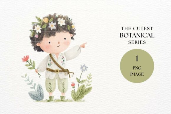 Download Botanical Boy Flower Crown Garden PNG - Flower crown Collection