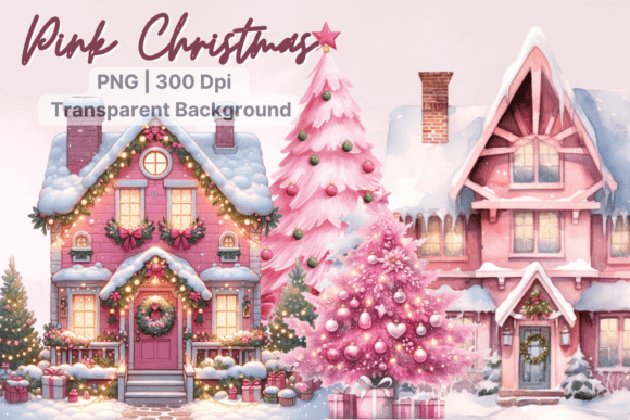 Download Pink Christmas Collection Clipart PNG - Christmas collection Collection