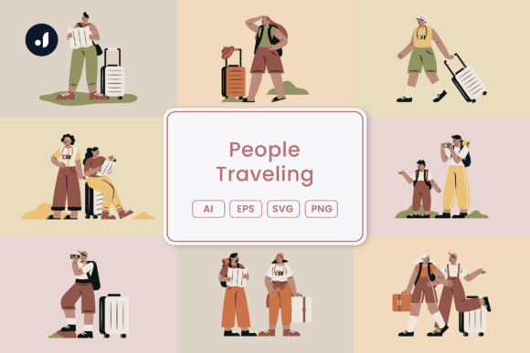 Download People Traveling Illustration - Travel Collection