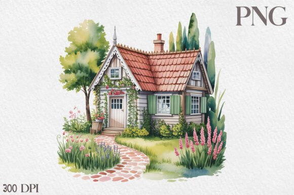 Download Watercolor House Clipart PNG - Watercolor house Collection