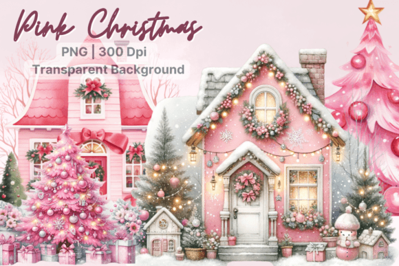 Download Pink Christmas Collection Clipart PNG - Christmas collection Collection