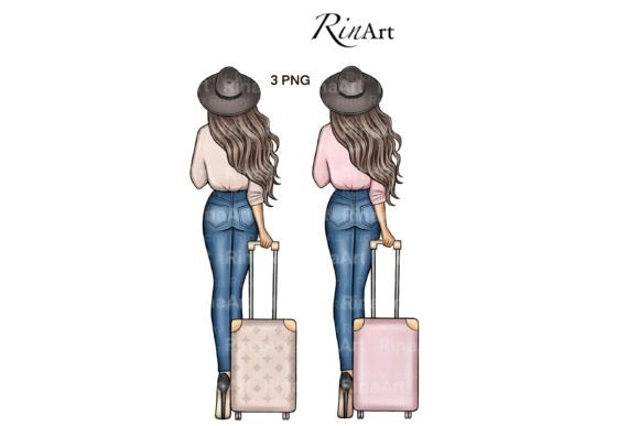 Download Travel, Tourist, Girl Luggage Clipart - Travel Collection