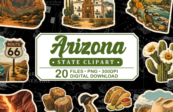 Download Arizona Vintage Travel Clipart - Travel Collection